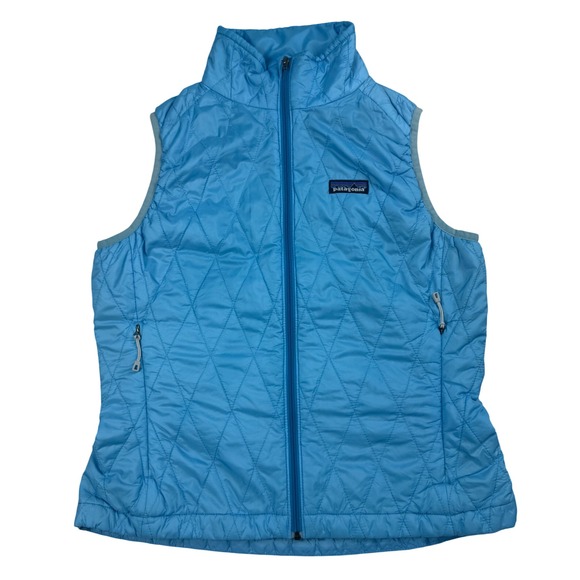 Patagonia Jackets & Blazers - Patagonia Nano Puff Vest Womens Small Blue Quilted Insulated Full Zip Puffer S